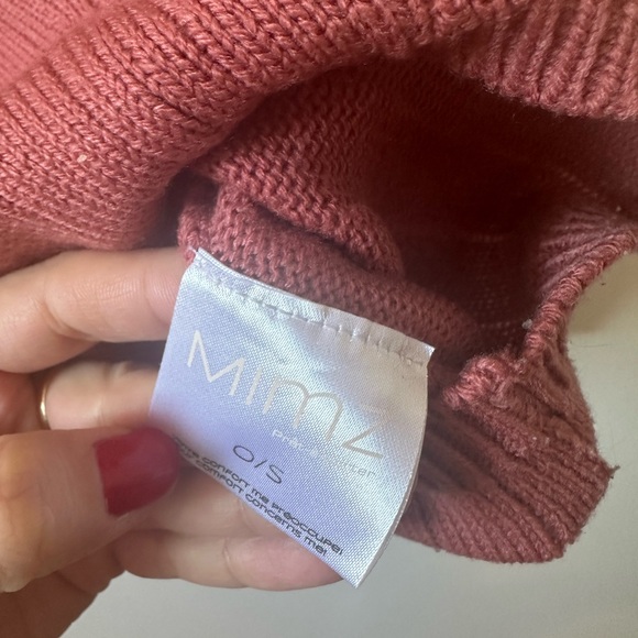 ⛱️ 2/20$ Mimz O/S old pink v neck sweater rose dawn - Picture 7 of 9